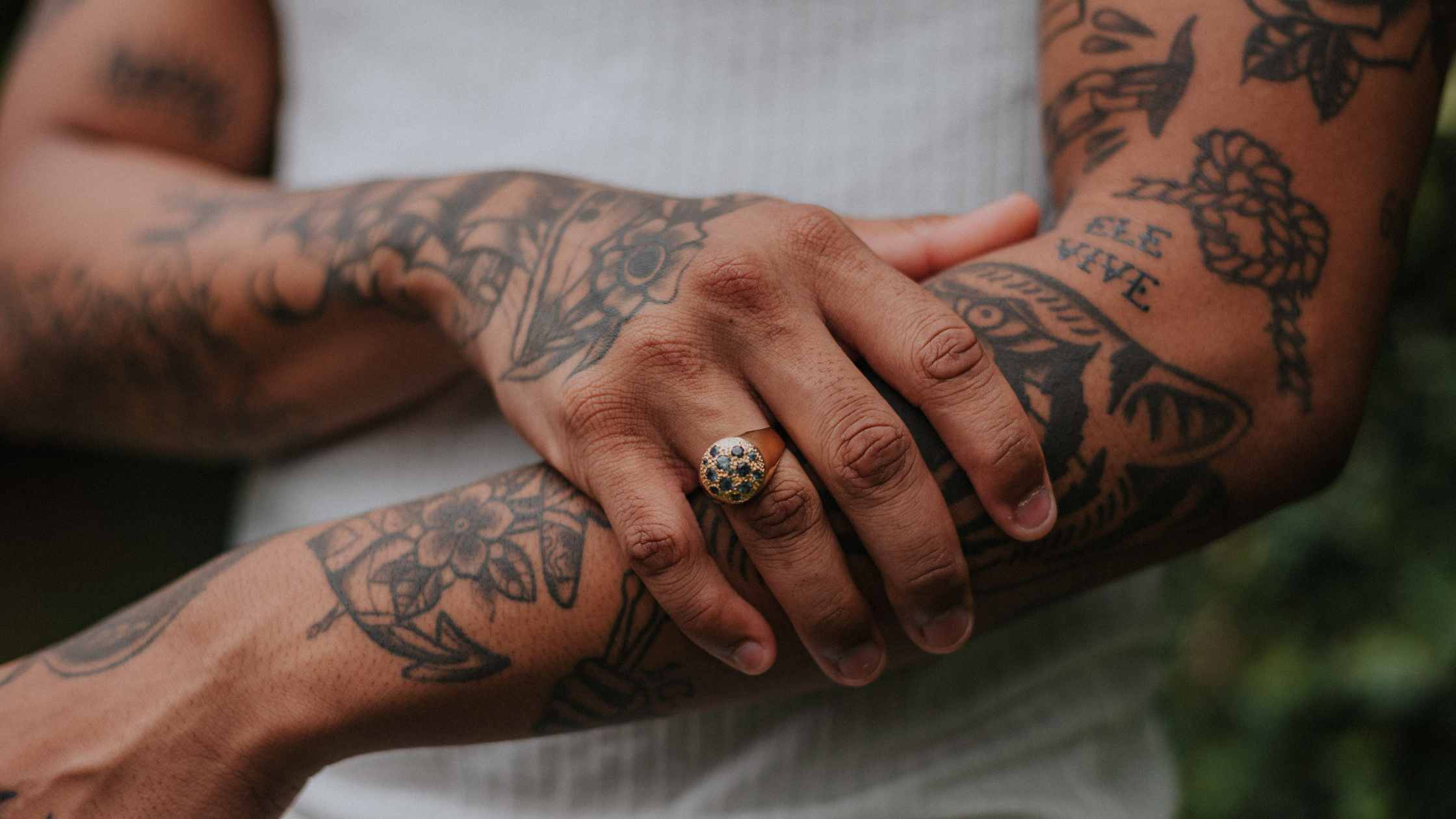 Tattoos, tattooed hands