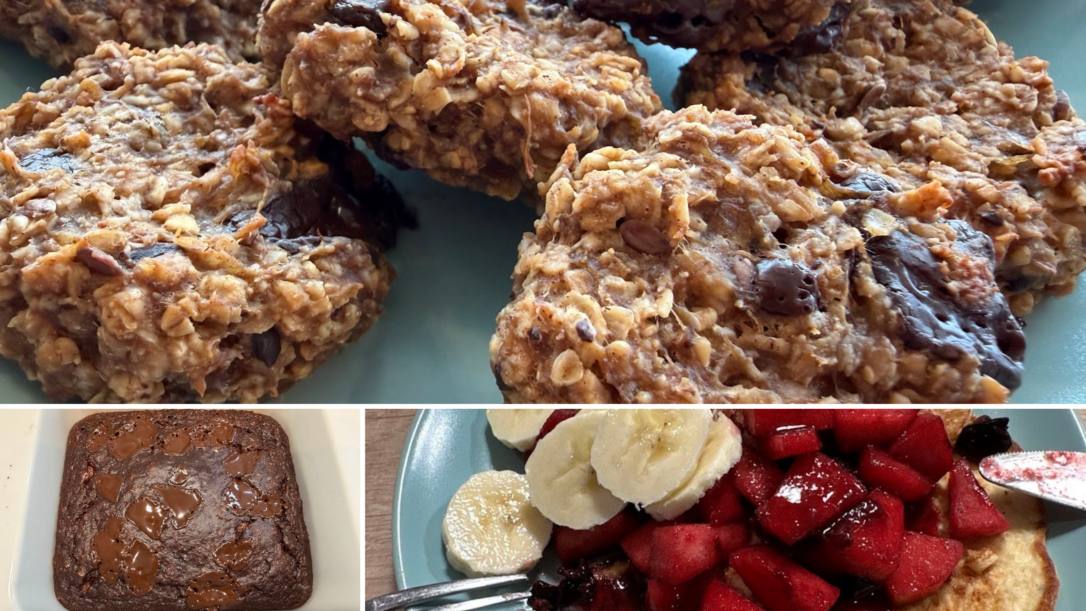 healthy protein recipes, desserts, cookies, pancakes, brownie
